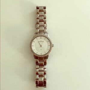 Skagen watch with diamonds around face